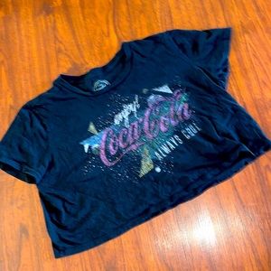 Coca-cola black crop top size medium